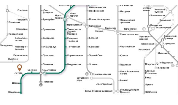 Рядом со строящимся жилым комплексом бизнес-класса «Новое Летово» откроется еще одна станция метро